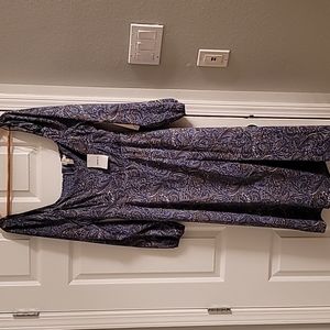 Forever 21 Women's blue parsley slit dress size Large